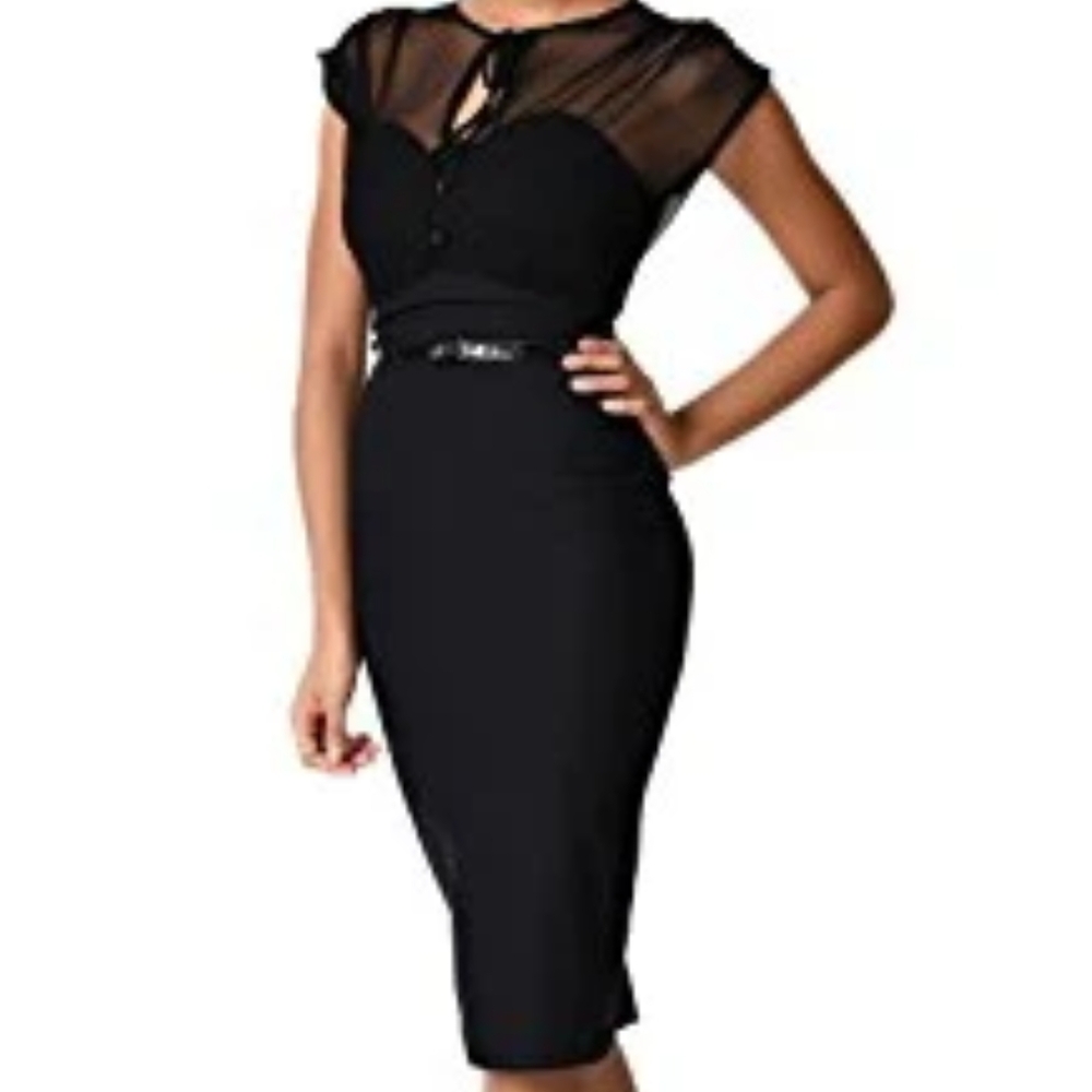 Elegant Black Sheath Dress